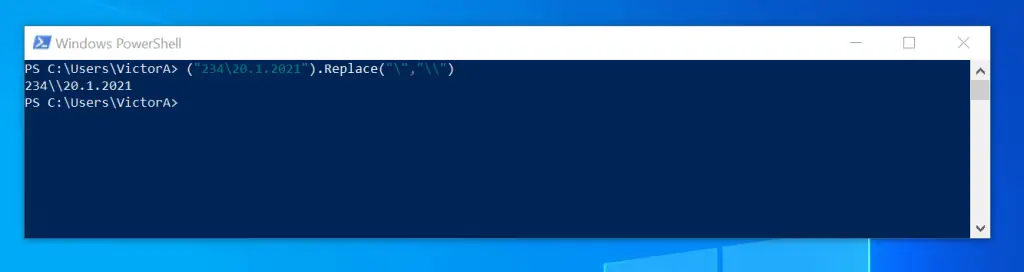 How To Use PowerShell Replace Method To Replace Backslash (\)