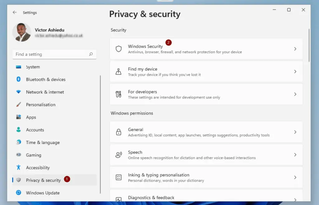 Windows 10 vs Windows 11: Other Changes To Windows Settings - Windows Security Moved From "Updates & Security" To "Privacy & security"