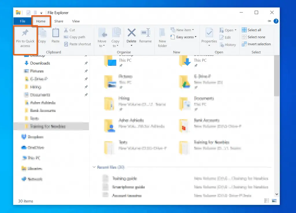 How To "Pin To Quick Access" In Windows 10 vs Windows 11