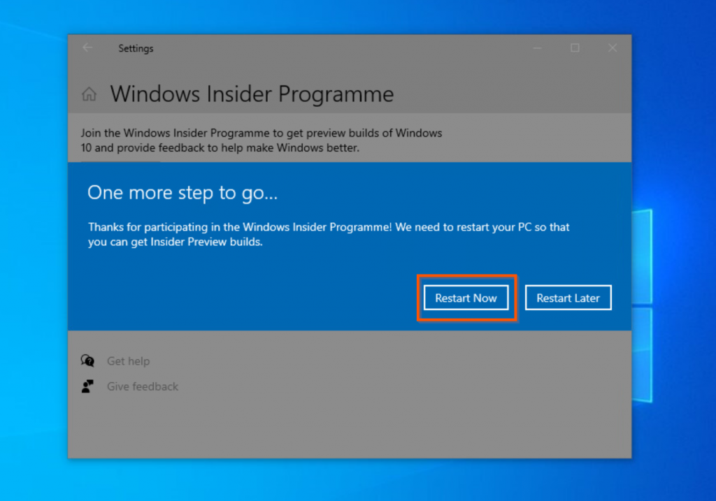 Comment mettre à niveau manuellement Windows 10 vers Windows 11 (canal de développement Insider Preview) - étape 1 Rejoignez le programme Windows Insider
