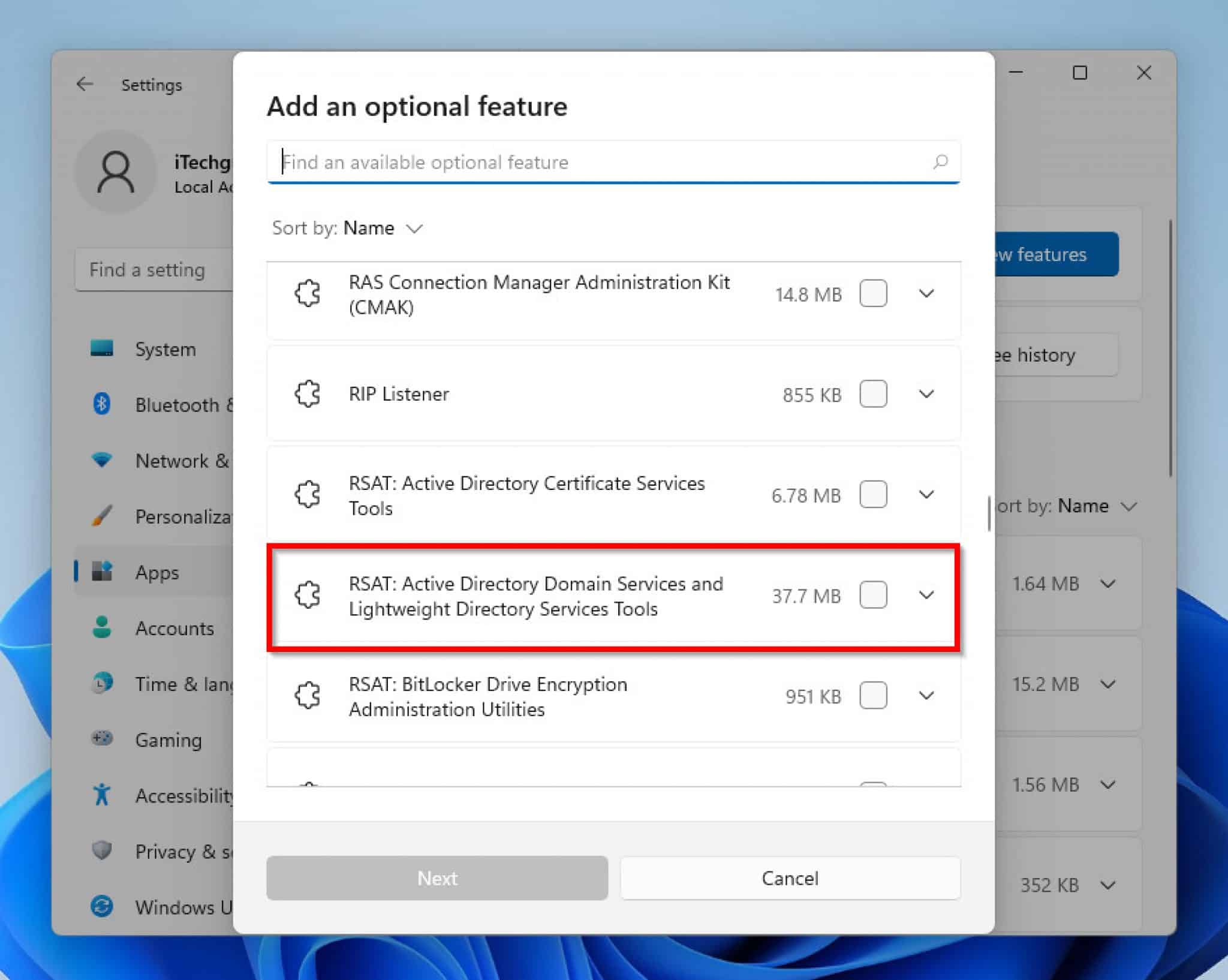 windows 11 rsat
