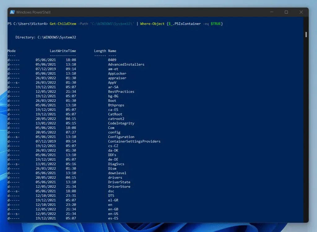 How To Use PowerShell Get-Childitem To Get Directory Or Folders Only