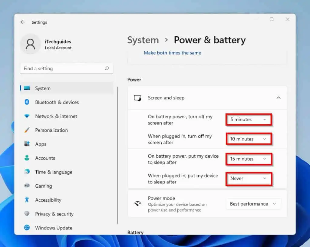 How to Change Screen Time Out Setting in Windows 11 Itechguides