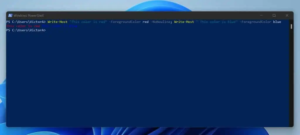 How To Use Write-Host To Write Texts With Different Colors On The Same Line