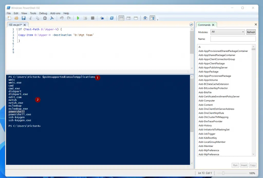Cons (Limitations) Of Using PowerShell ISE