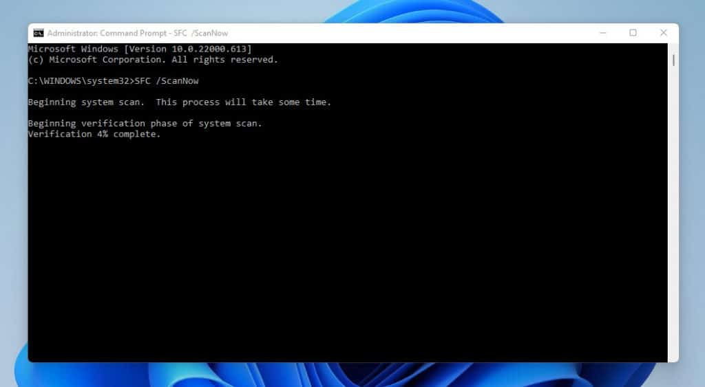 Fix Driver Power State Failure Error In Windows 11 By Running System File Checker (SFC)