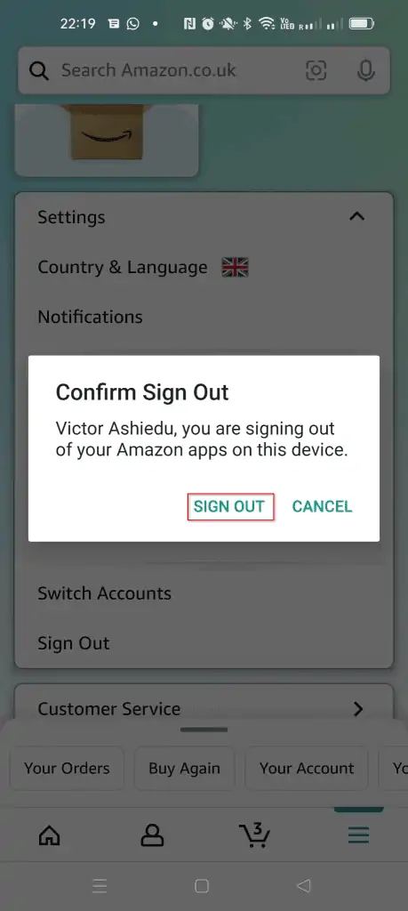 How to Logout of Amazon App For Android, iOS, And Web - Itechguides