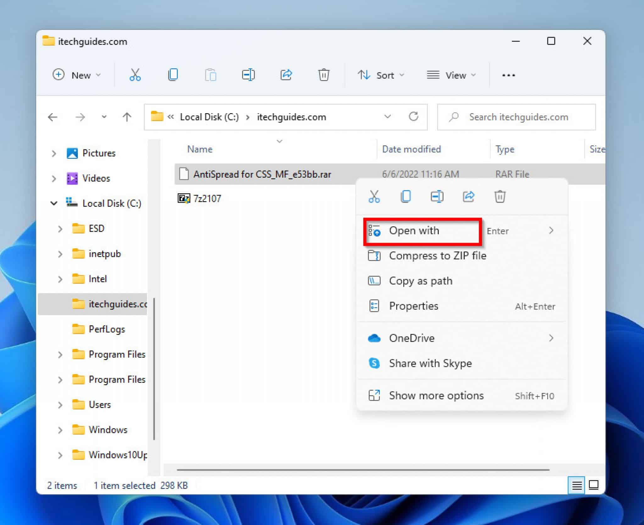 How to open rar files on windows 11 3 methods itechguides
