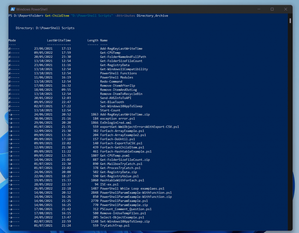 How To Use PowerShell -OR Operator In Get-ChildItem Command
