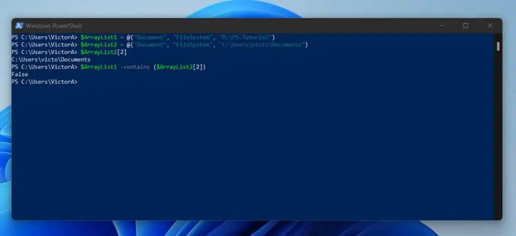 How To Use PowerShell To Check If An Array Of Objects Contains An Item In Another Array