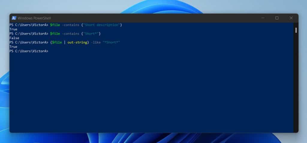 How To Use PowerShell -Contains vs -Like Operators
