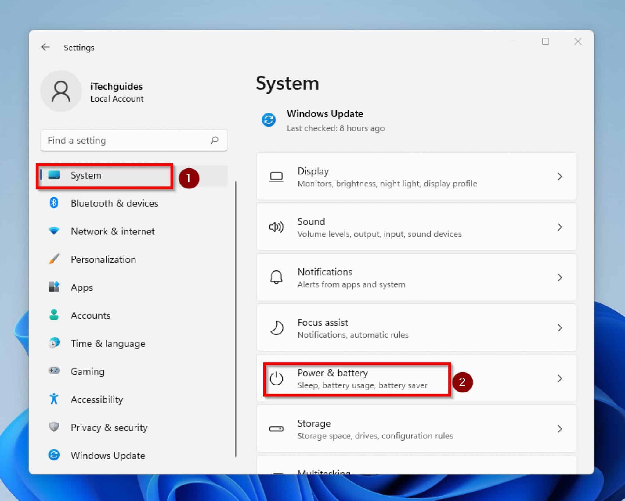 Windows 11 Power Settings