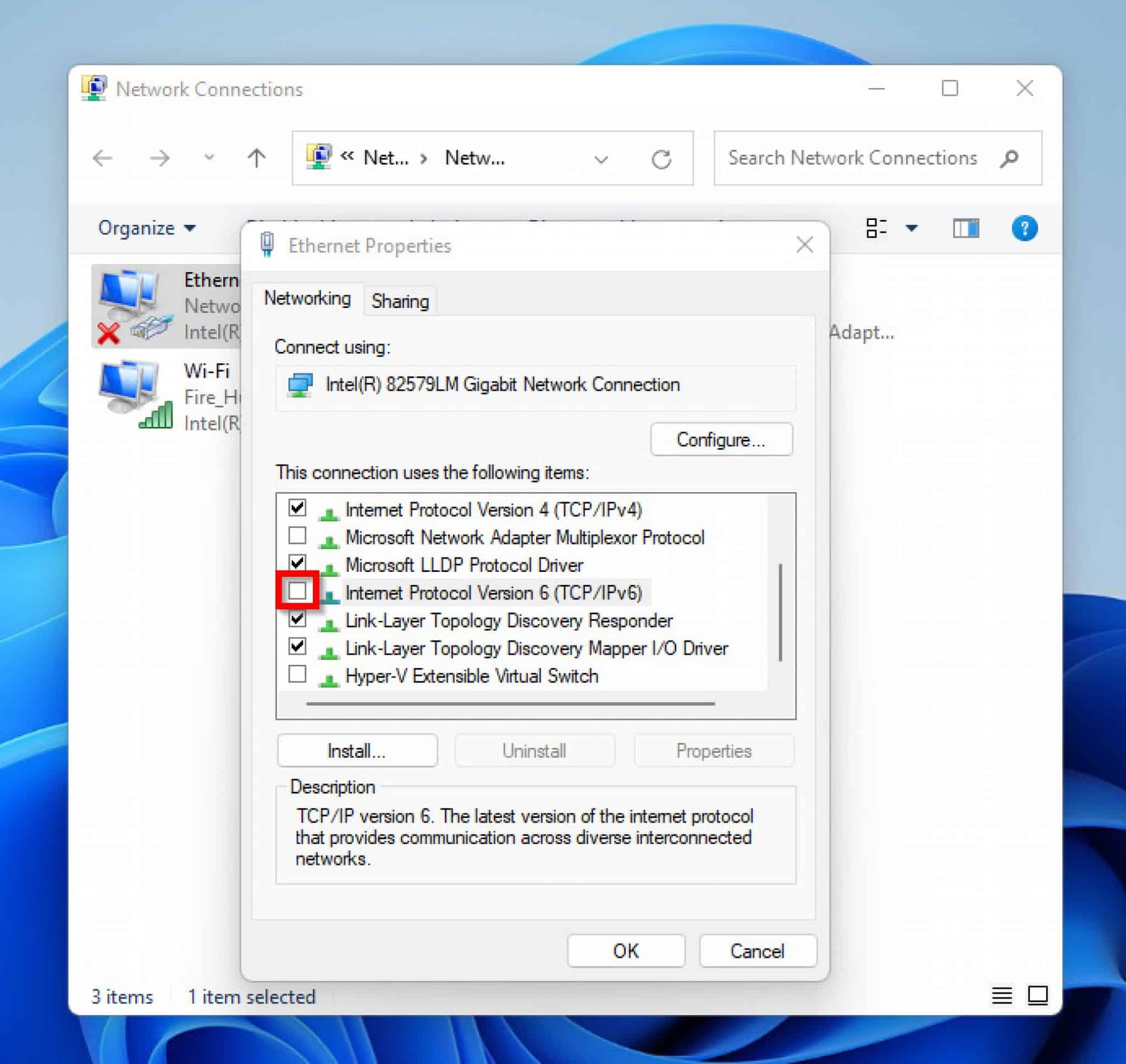 how to disable ipv6 windows 11 command line