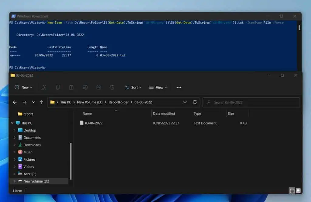How To Create A Directory And A File In The Same Command Using PowerShell