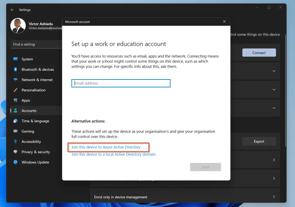 How To Join Windows 11 To Azure Active Directory From Windows Settings