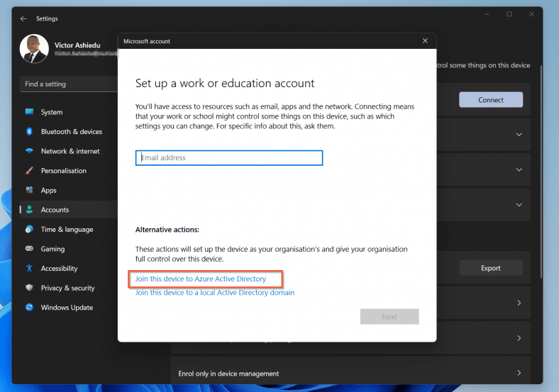 How to Join Windows 11 to Azure Active Directory