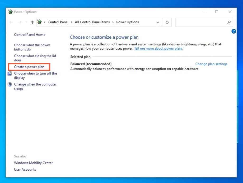高性能電源プランで動作するようにPCを設定して、Windows10のオーディオパチパチ音を修正する