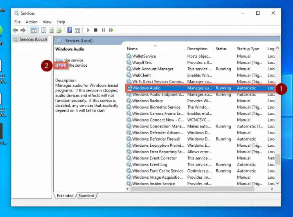 Fix The Audio Services Not Running In Windows 10 By Modifying The Audio-Related Service Setting