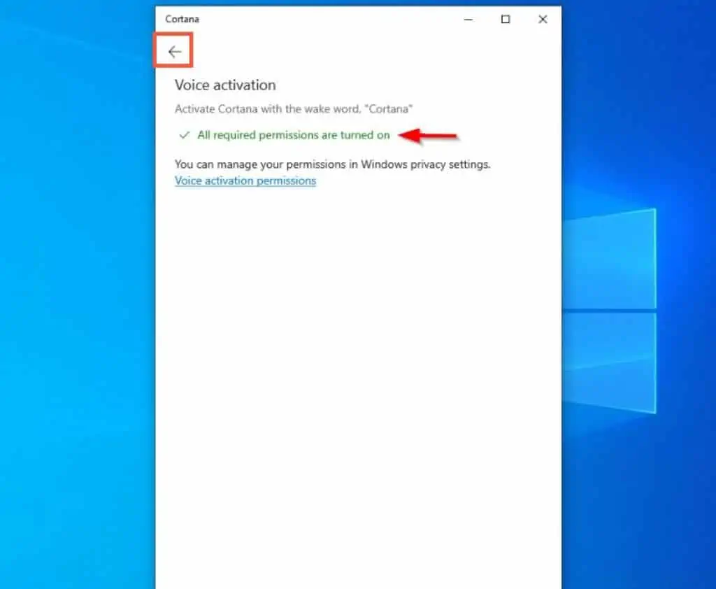 Fix Windows 10 Cortana When Not Working By Enabling Cortana's Voice Activation And Microphone Permissions
