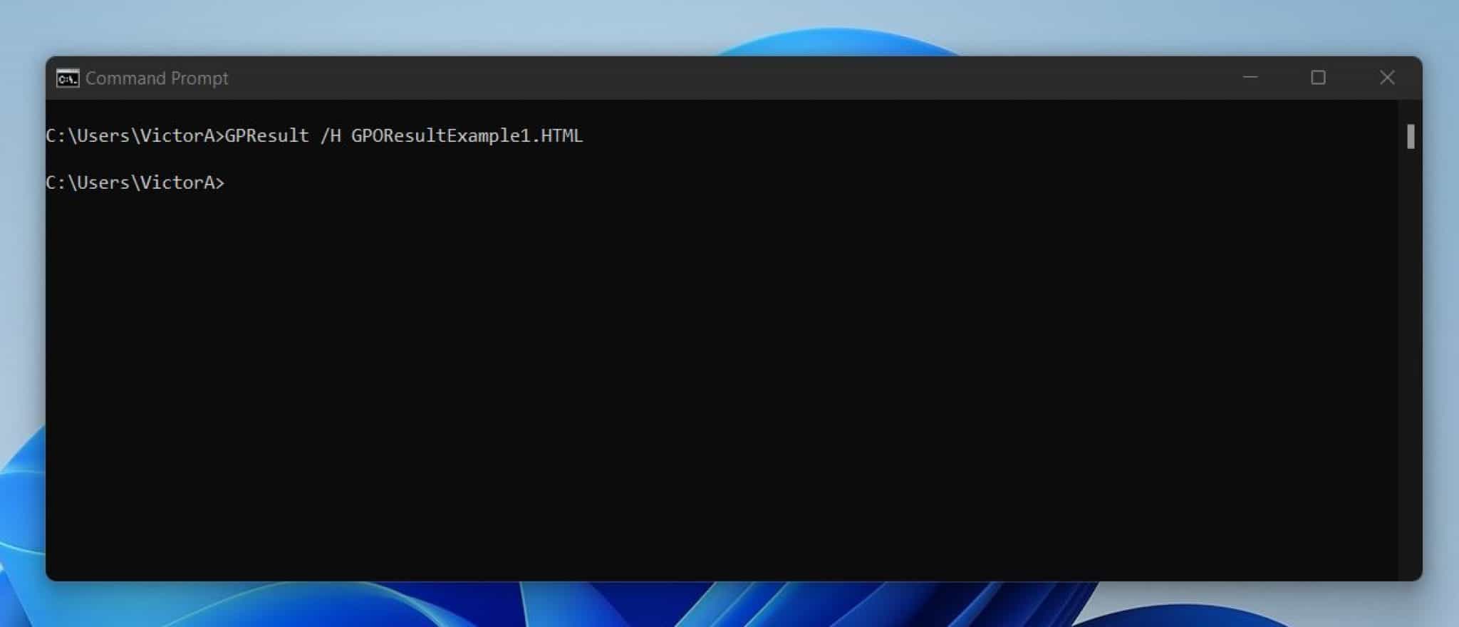 gpresult cmd html