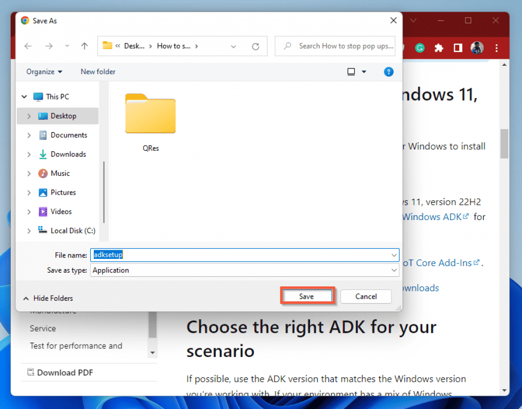 Steps To Install Windows ADK For Windows 11