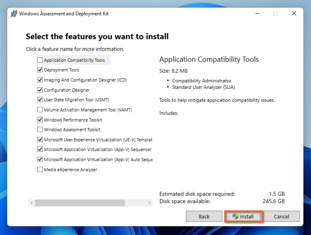 Steps To Install Windows ADK For Windows 11