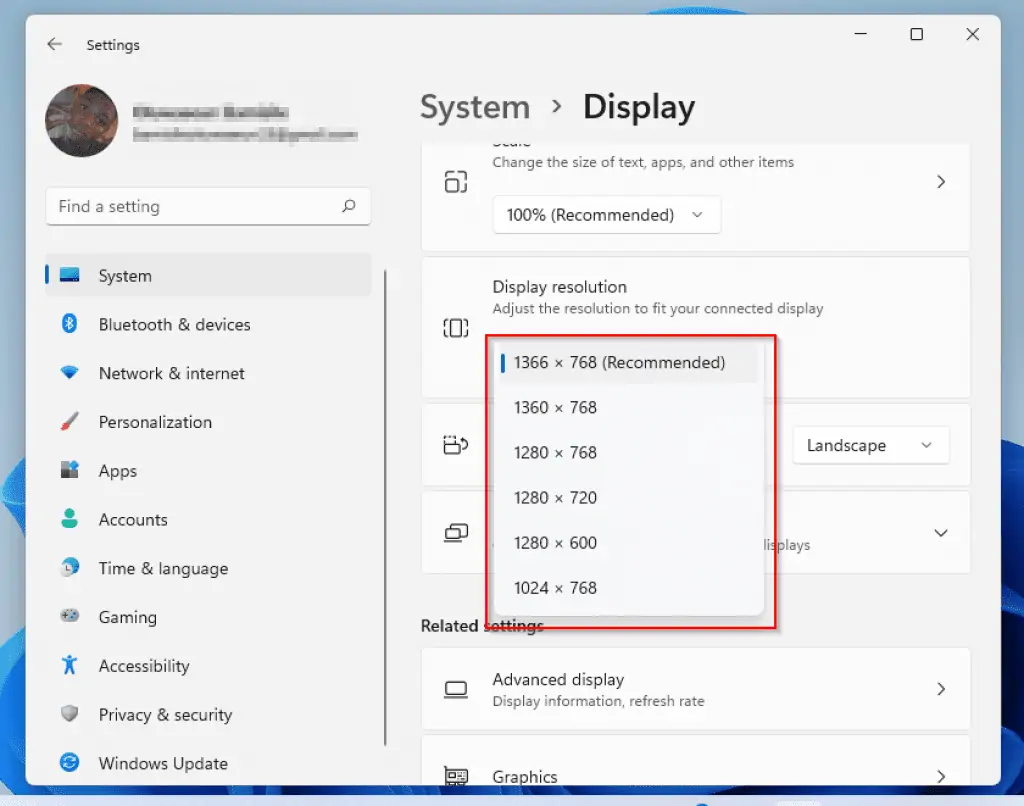 How To Change Resolution On Windows 11 From Windows Settings