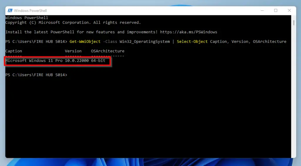 How To Check Windows 11 Version With PowerShell [Method 4]