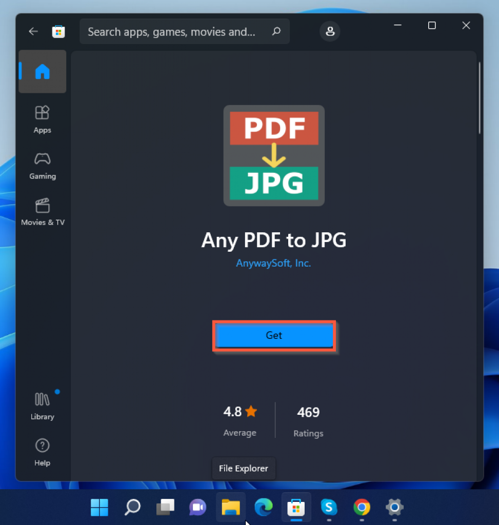 Download And Install “Any PDF to JPG” App