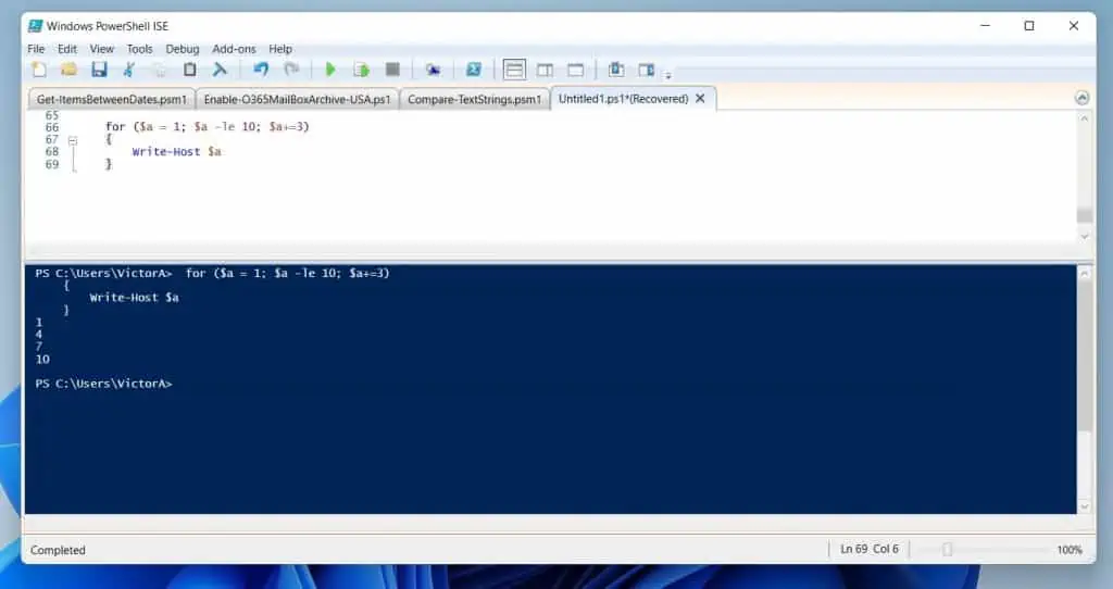 How To Increment By, 1, 2 Or 3 In A PowerShell For Loop