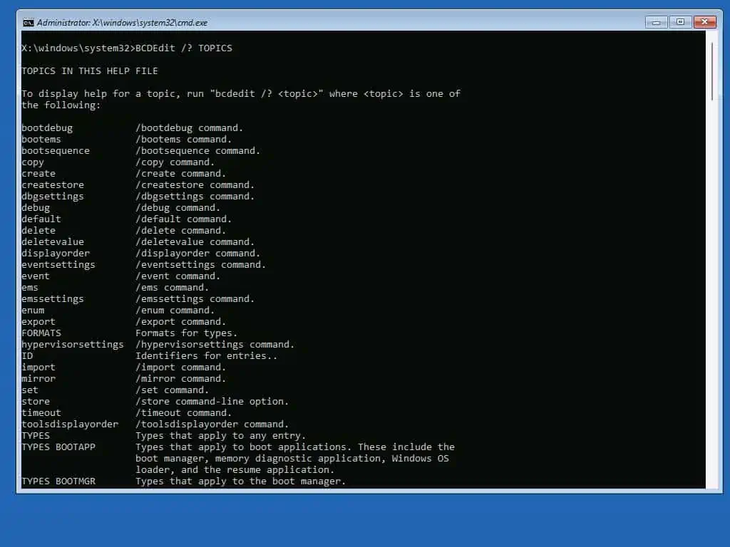 How To Configure Windows Boot Manager With The BCDEdit Command Tool