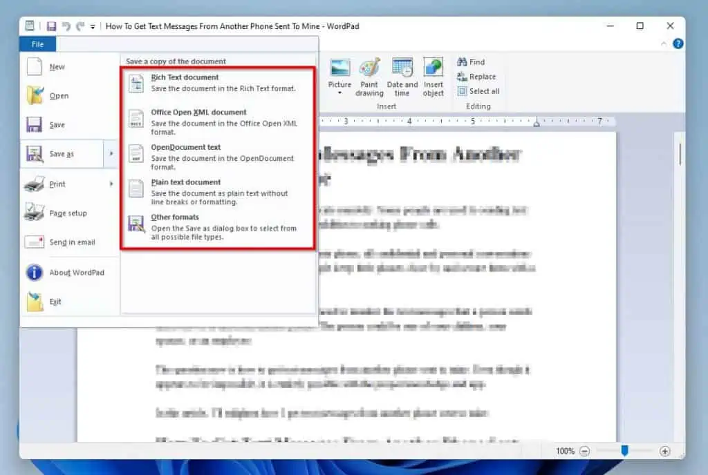 Help With WordPad In Windows 11 How To Save In WordPad