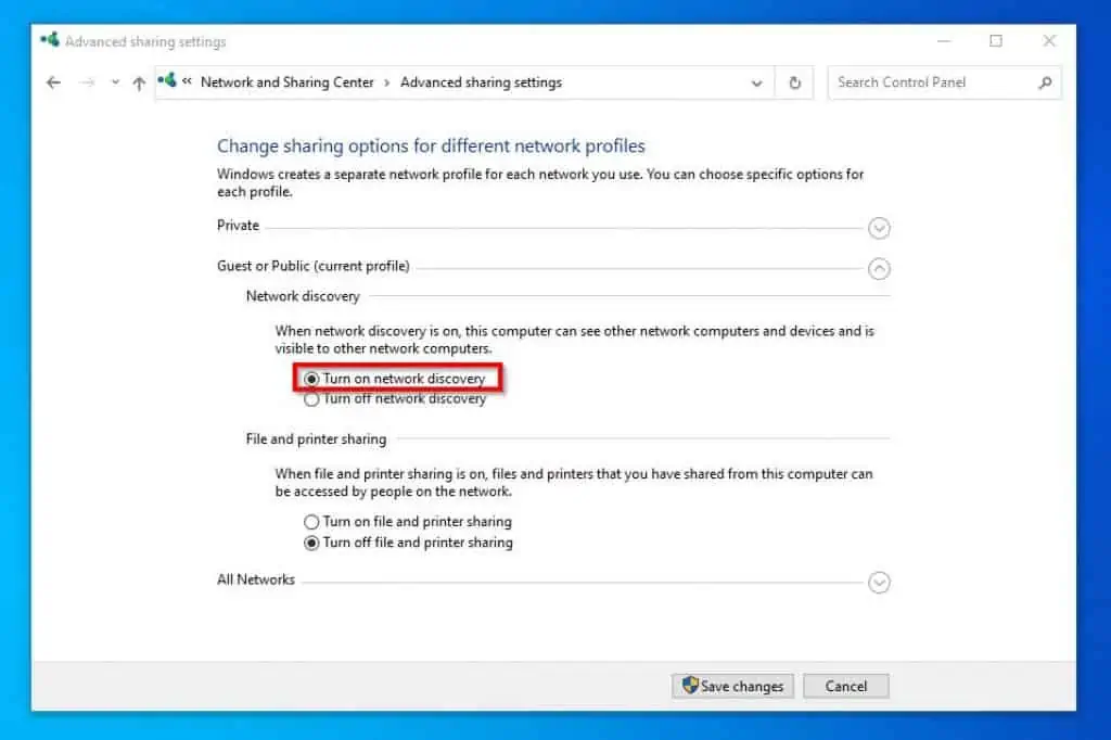Fix Windows 10 If You Can't See WiFi Network By Turning On Network Discovery 