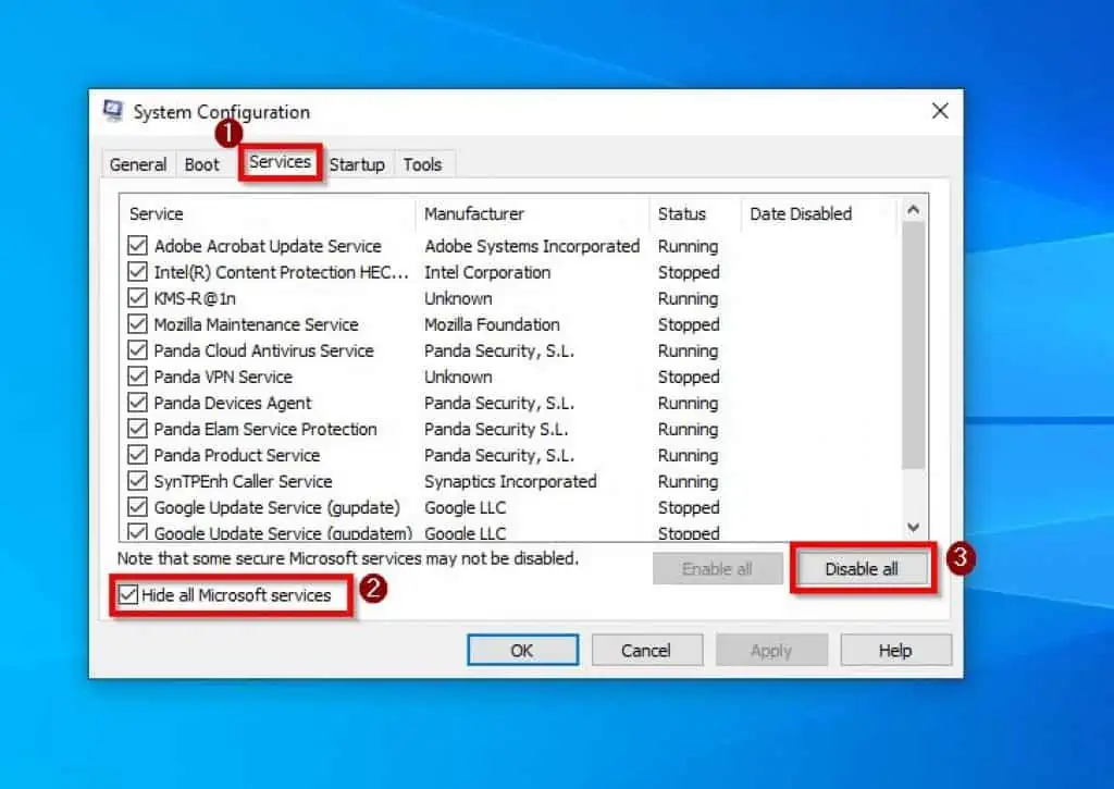 Fix "Server Execution Failed" Error In Windows 10 By Performing A Clean Boot