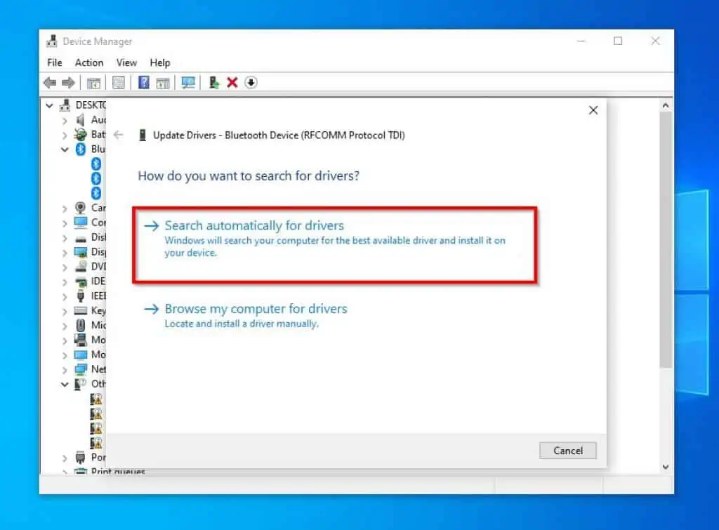 Fix "Bluetooth Is Not Available On This Device" In Windows 10 By Updating The Bluetooth Driver