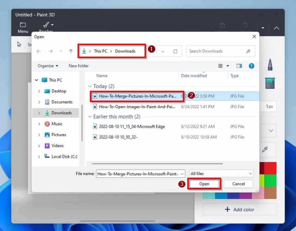 Help With Paint In Windows 11 How To Merge Pictures In Microsoft Paint And Paint 3D