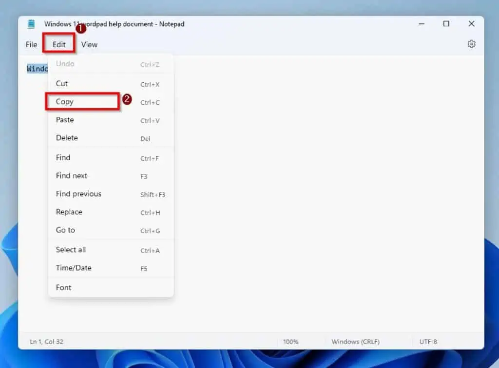 Get Help With Notepad In Windows 11: How To Copy, Paste, Find/Find and Replace, Select All