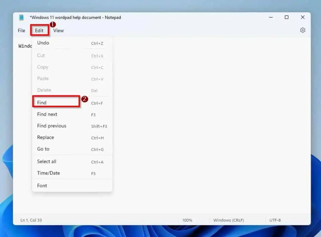 Get Help With Notepad In Windows 11: How To Copy, Paste, Find/Find and Replace, Select All