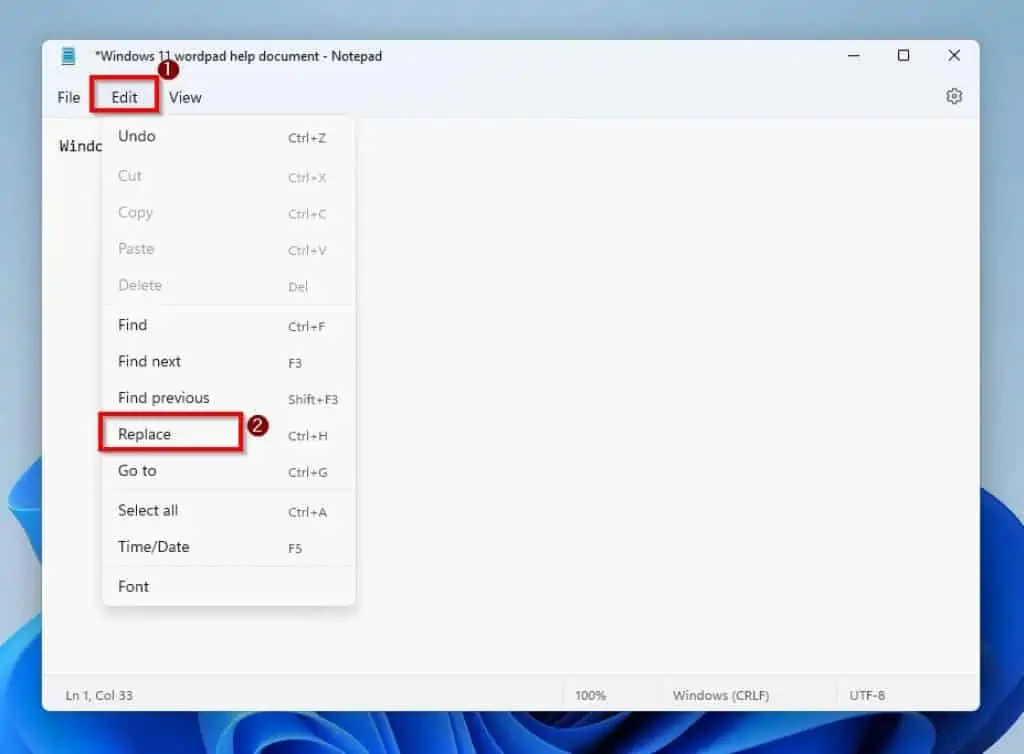 Get Help With Notepad In Windows 11: How To Copy, Paste, Find/Find and Replace, Select All