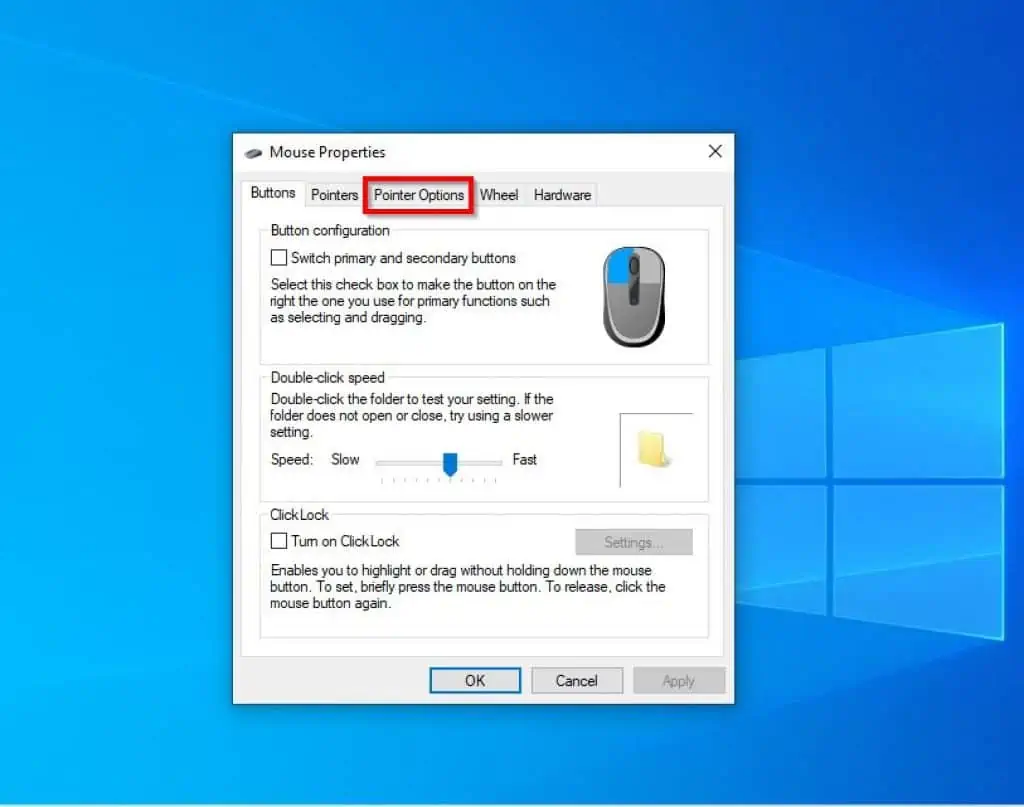Fix Windows 10 If Mouse Cursor Freezes By Disabling Pointer Precision