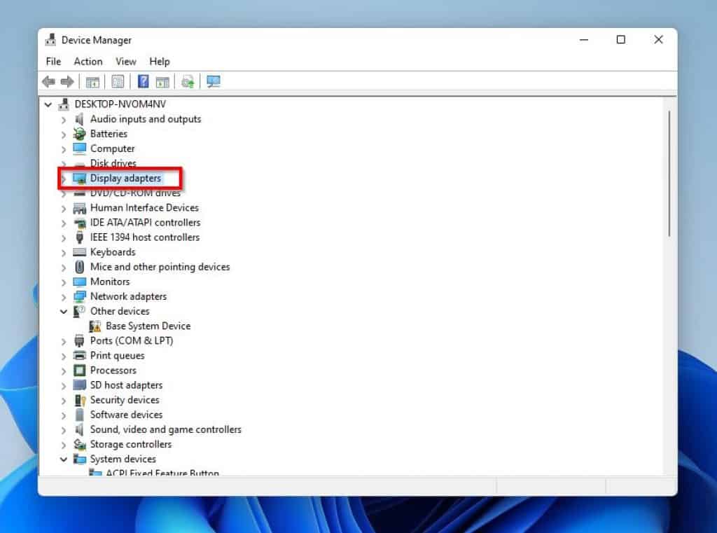 Check Graphics Card In Windows 11 Through Device Manager