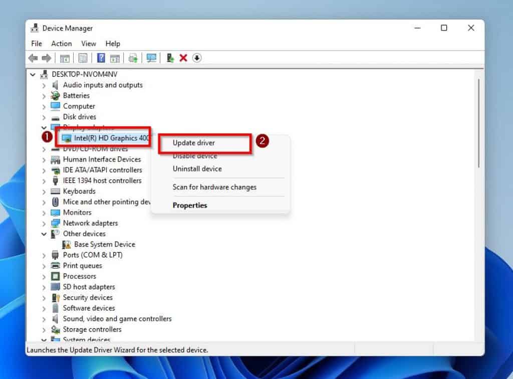 Fix Windows 11 Start Menu If Not Working By Updating Graphics Driver