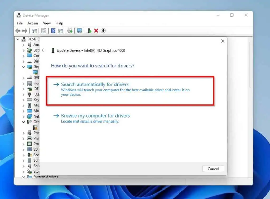 Fix Screen Flickering In Windows 11 By Updating Graphics Driver