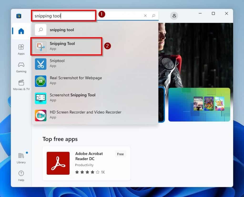 Fix Snipping Tool If It's Not Working In Windows 11 By Uninstalling And Re-installing Snipping Tool