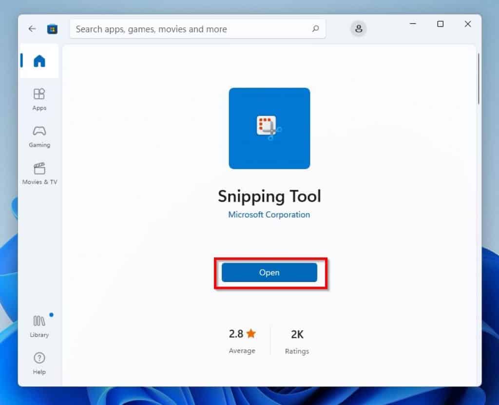 Fix Snipping Tool If It's Not Working In Windows 11 By Uninstalling And Re-installing Snipping Tool