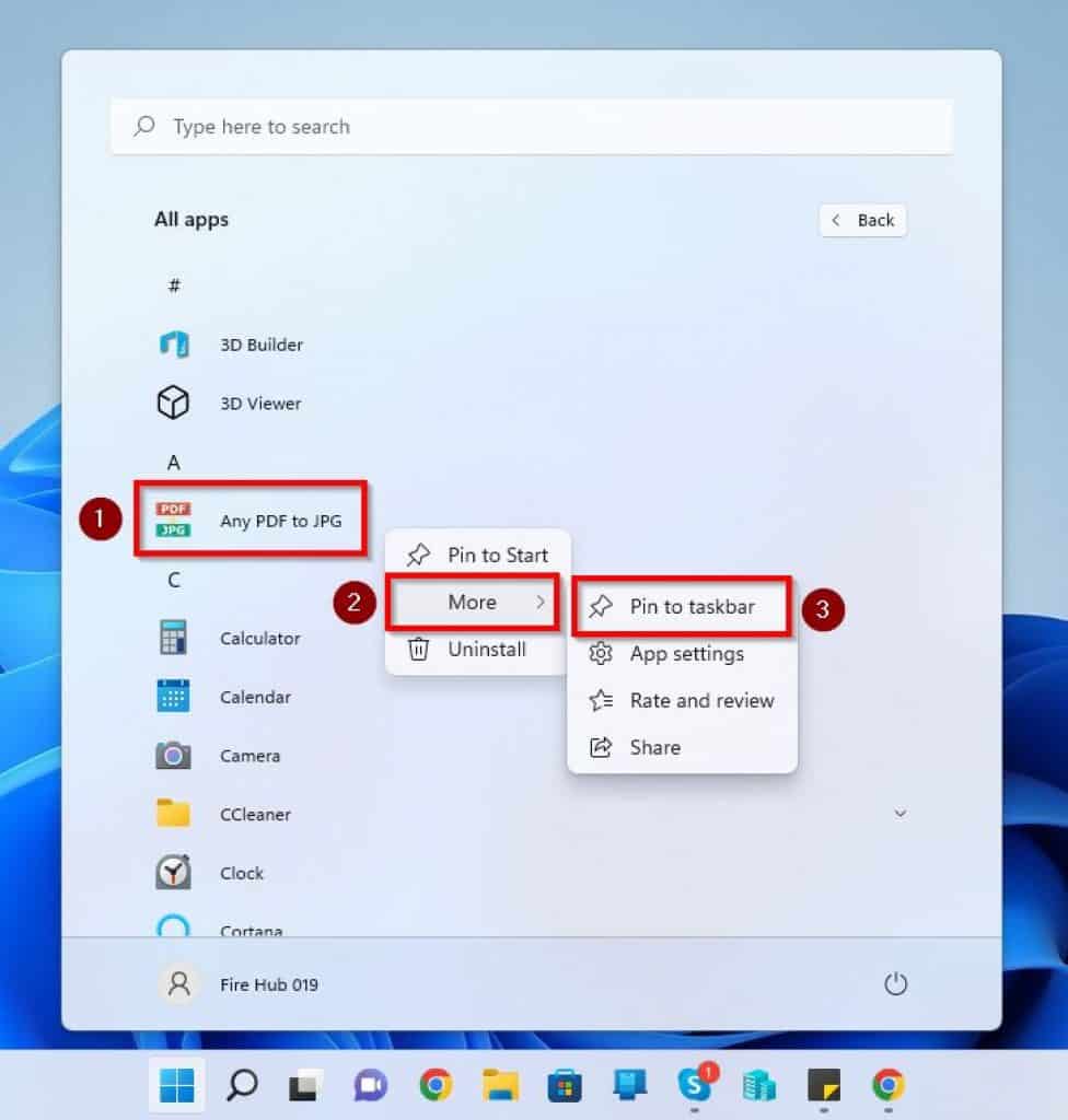 How To Pin Apps To Taskbar In Windows 11