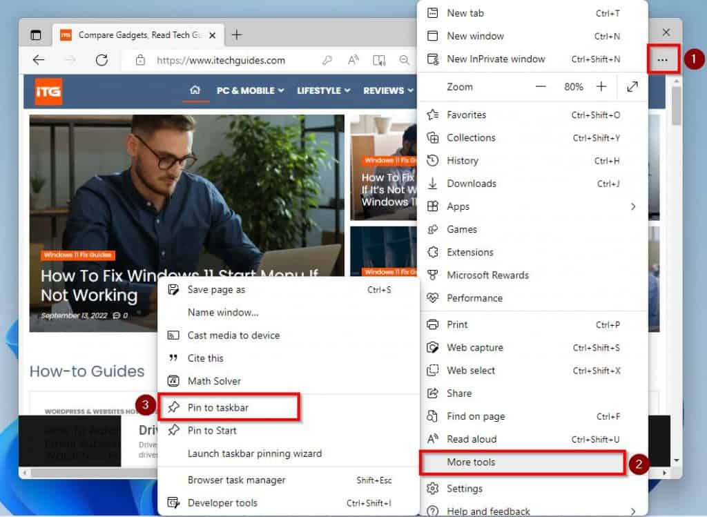 How To Pin A Website To Taskbar In Windows 11