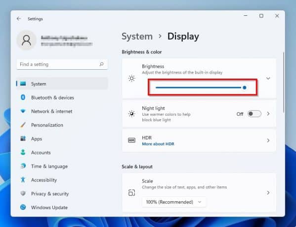How to Change Brightness in Windows 11 - Itechguides.com