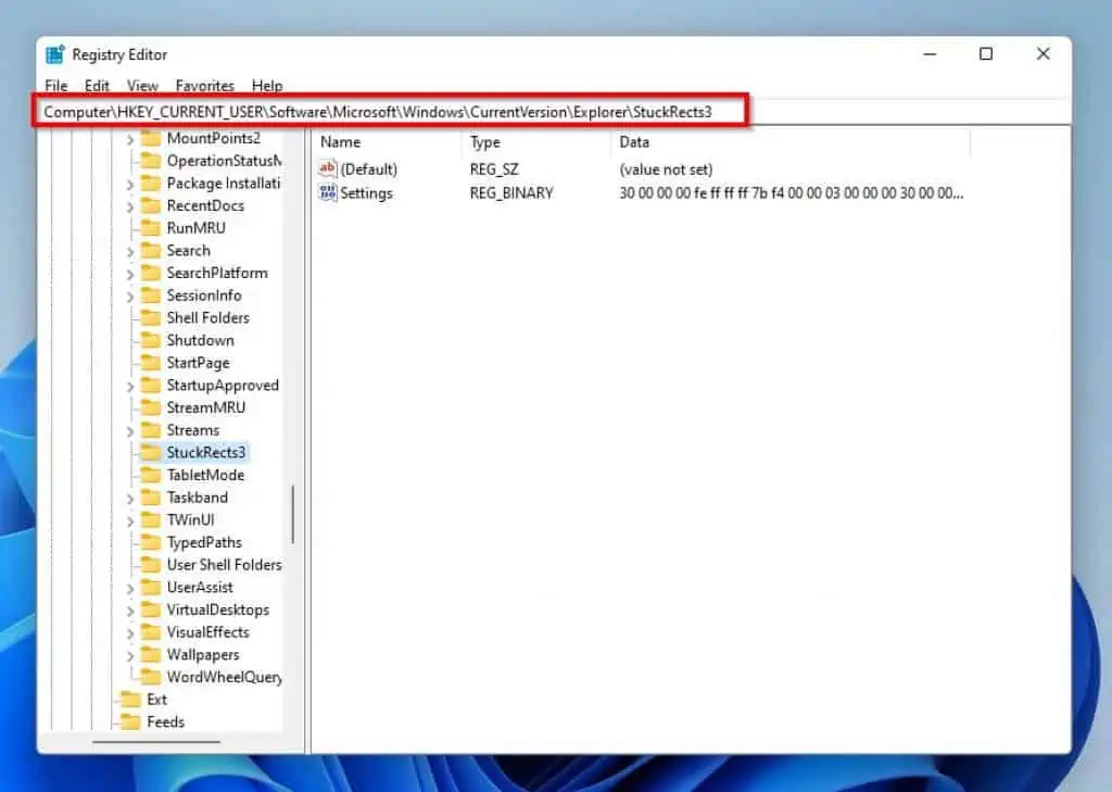 Hide Taskbar In Windows 11 Using The Registry Editor 