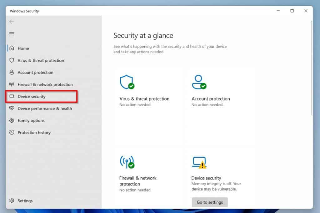 Disable VBS In Windows 11 From Settings